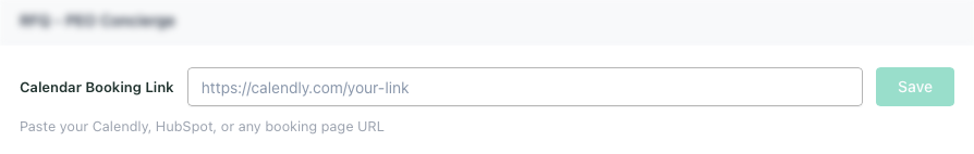 Calendar Links page in the Seller Portal